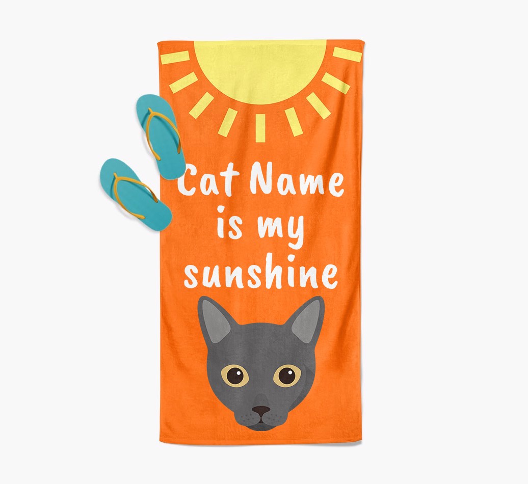 'Sunshine' - Personalised {breedFullName} Towel