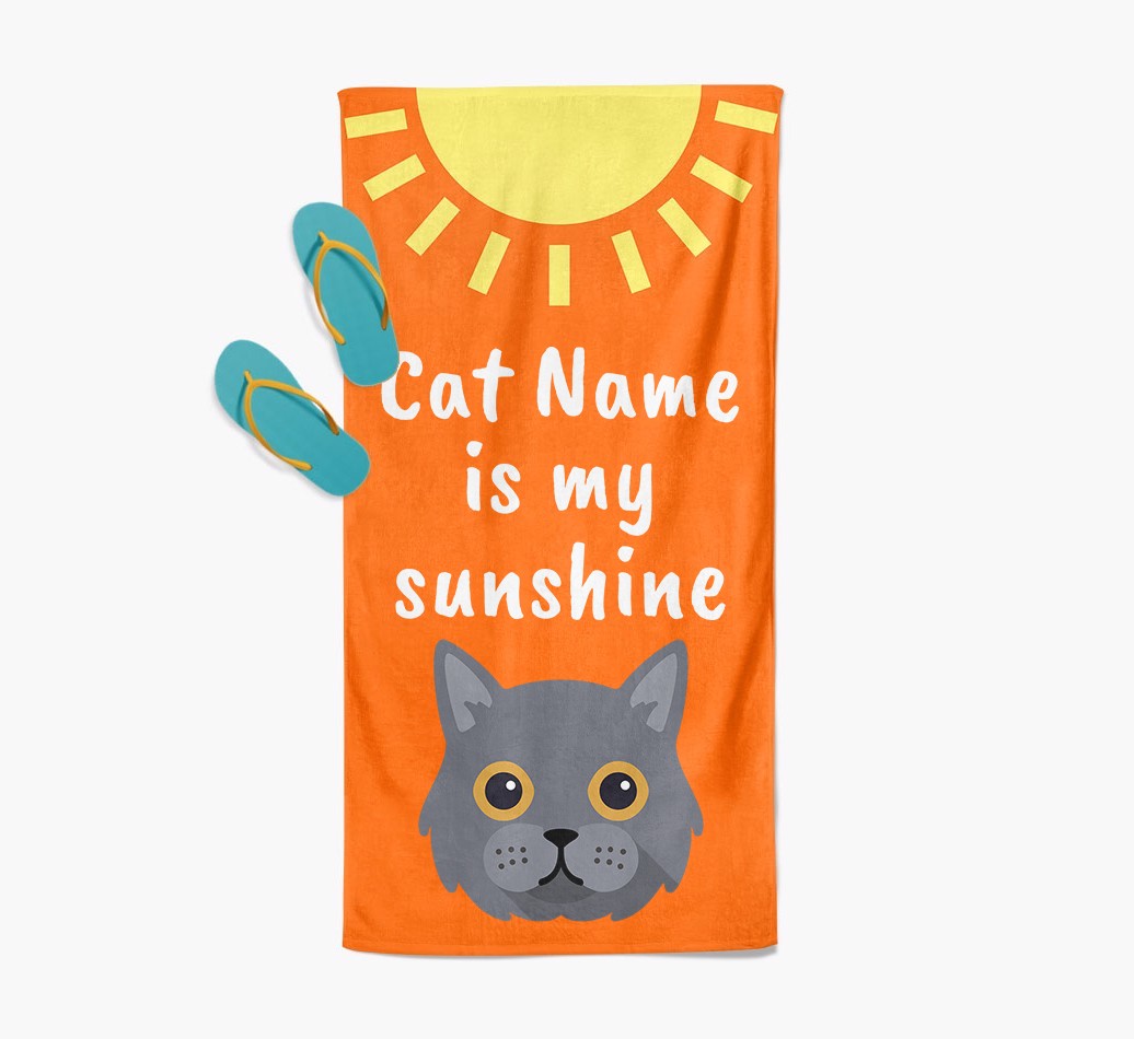 'Sunshine' - Personalised {breedFullName} Towel