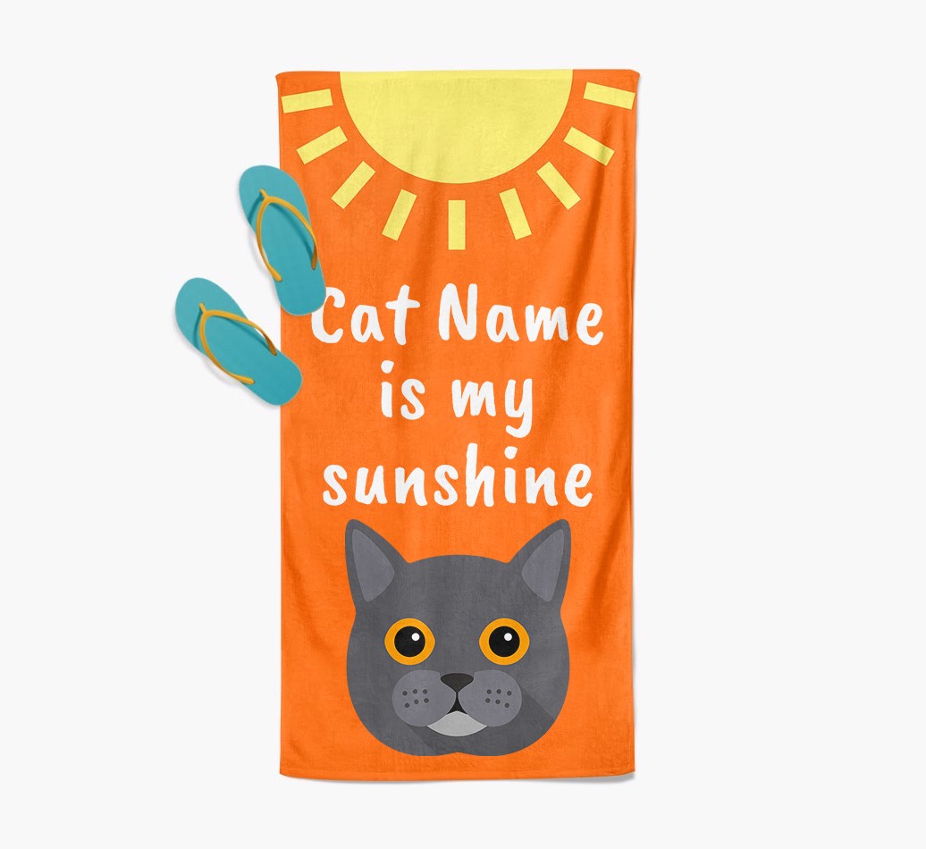 'Sunshine' - Personalised {breedFullName} Towel