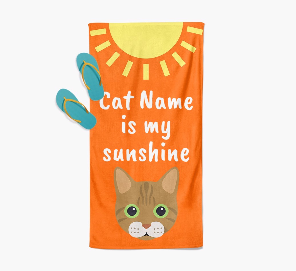 'Sunshine' - Personalised {breedFullName} Towel