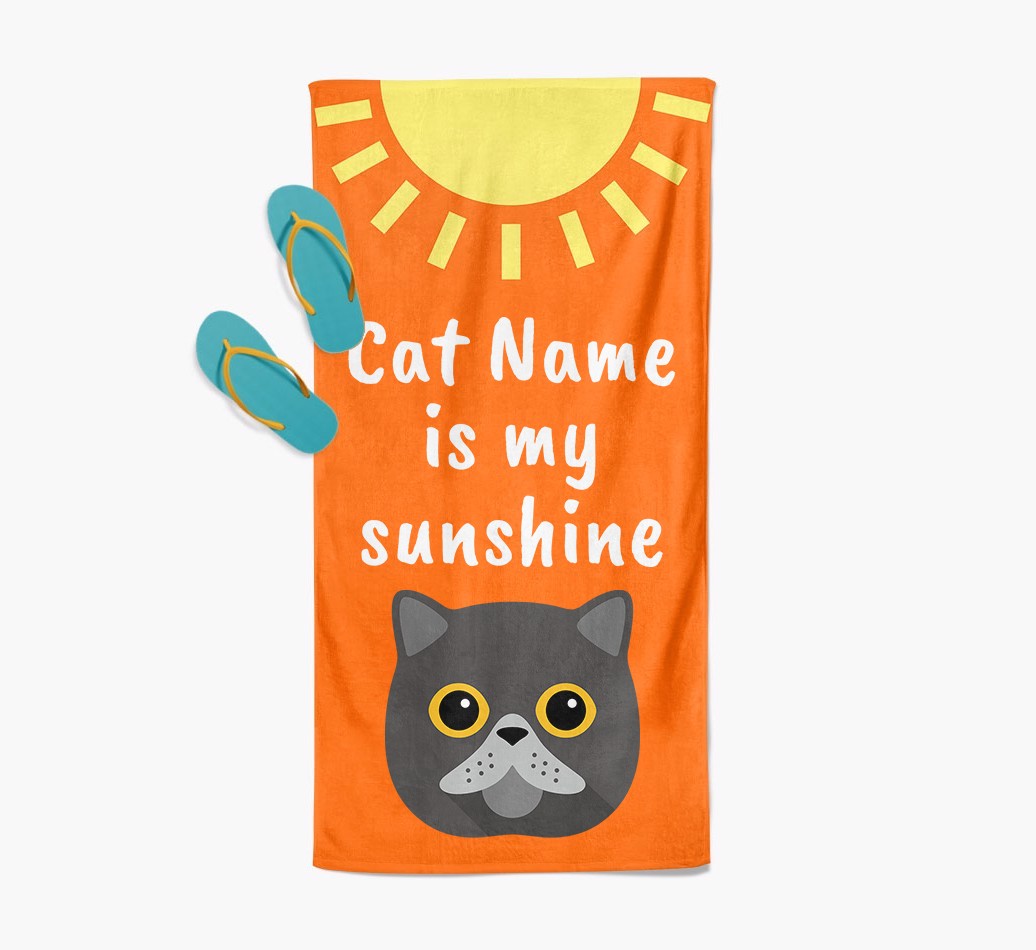 'Sunshine' - Personalised {breedFullName} Towel