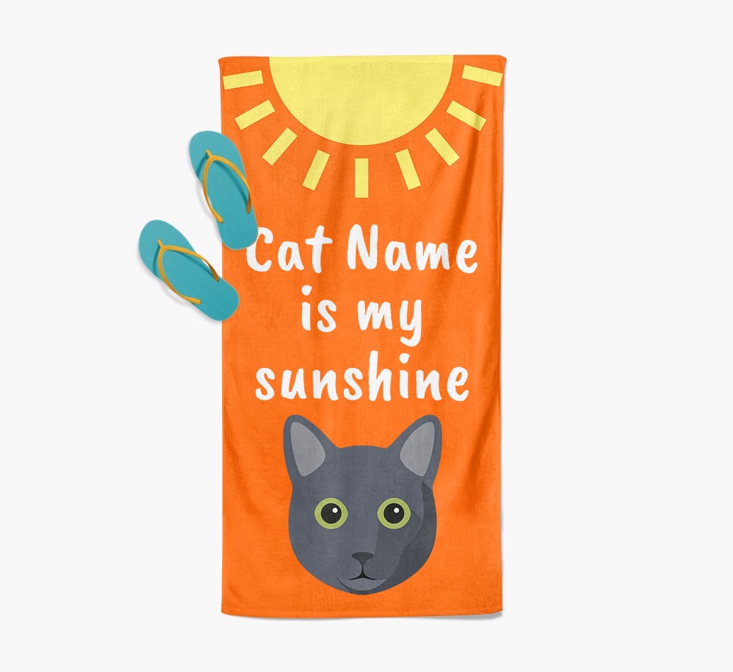 'Sunshine' - Personalised {breedFullName} Towel