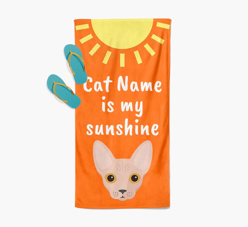 'Sunshine' - Personalised {breedFullName} Towel