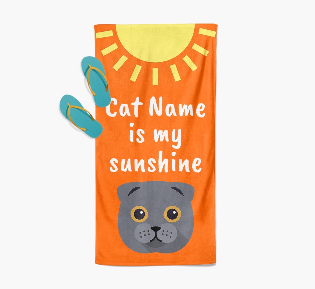 'Sunshine' - Personalised {breedFullName} Towel