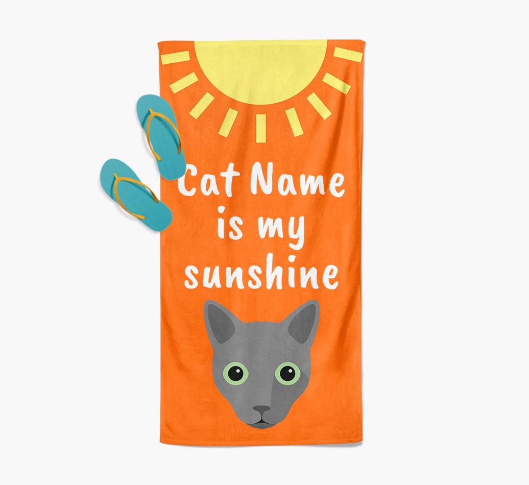 'Sunshine' - Personalized {breedFullName} Towel