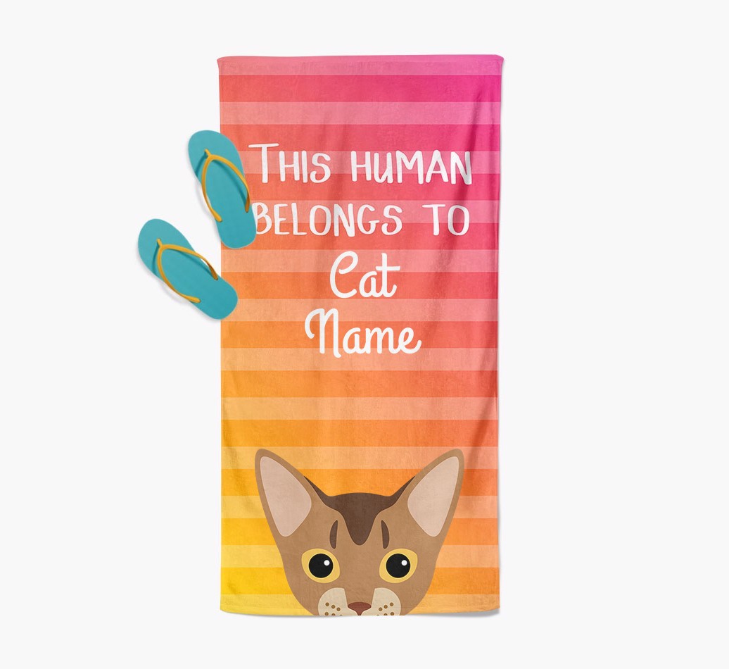 'This Human Belongs to...' - Personalised {breedFullName} Towel | Yappy.com