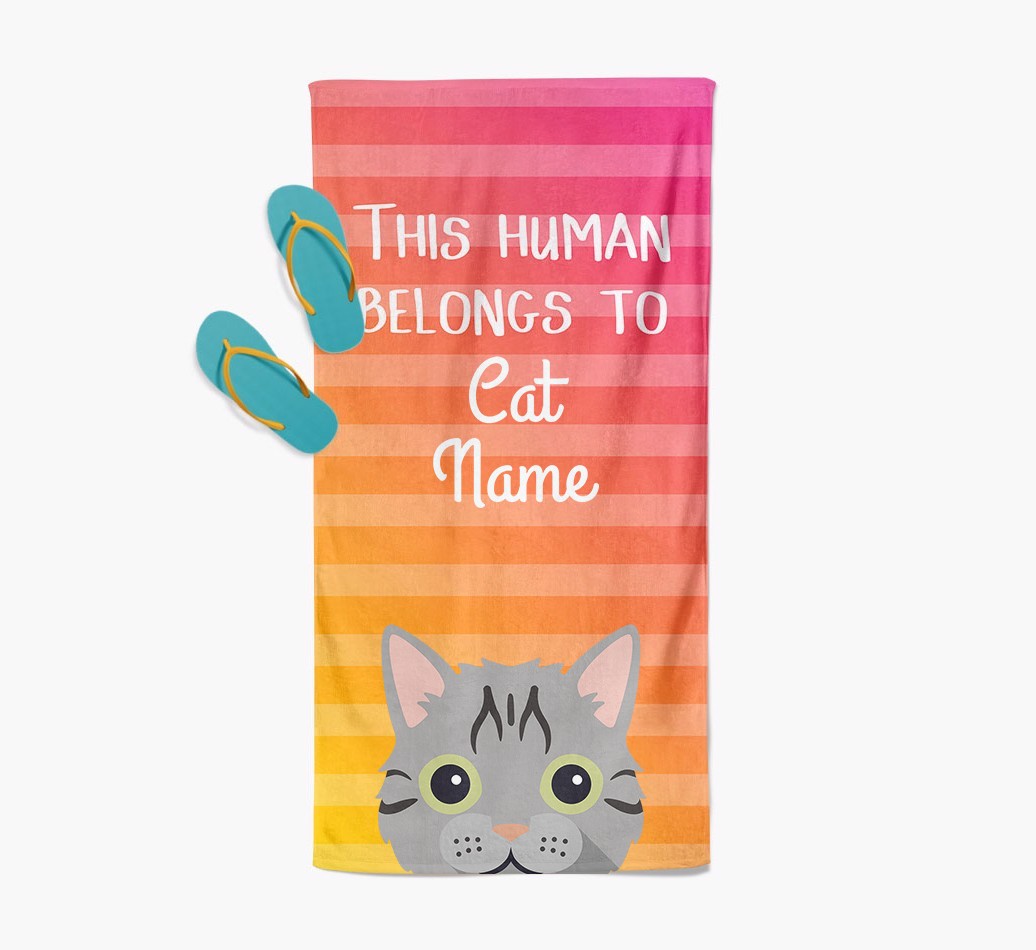 'This Human Belongs to...' - Personalised {breedFullName} Towel | Yappy.com