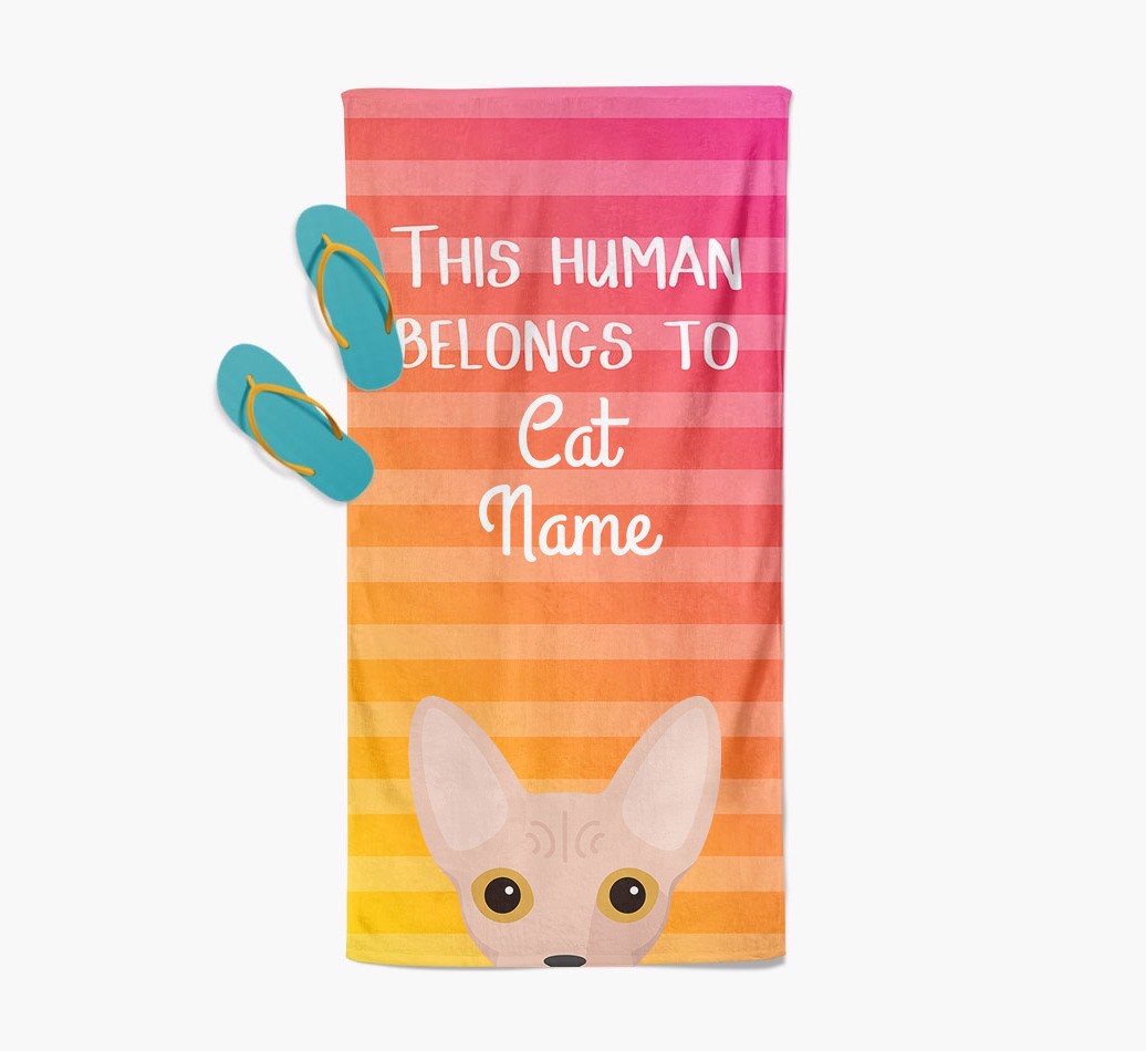 'This Human Belongs to...' - Personalised {breedFullName} Towel | Yappy.com
