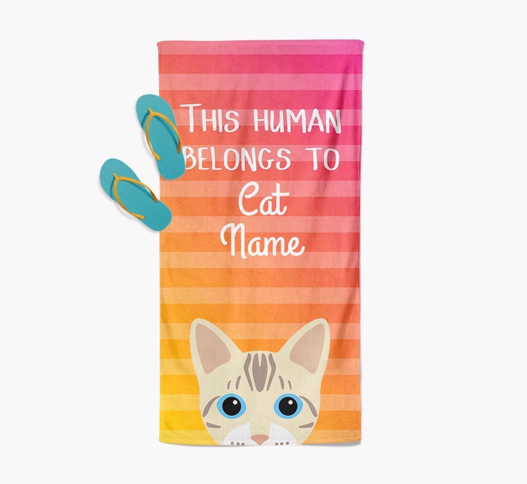 'This Human Belongs to...' - Personalised {breedFullName} Towel | Yappy.com