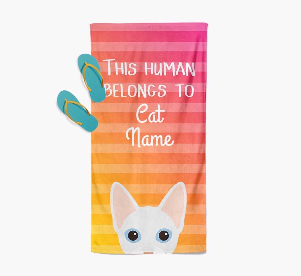 'This Human Belongs to...' - Personalised {breedFullName} Towel | Yappy.com