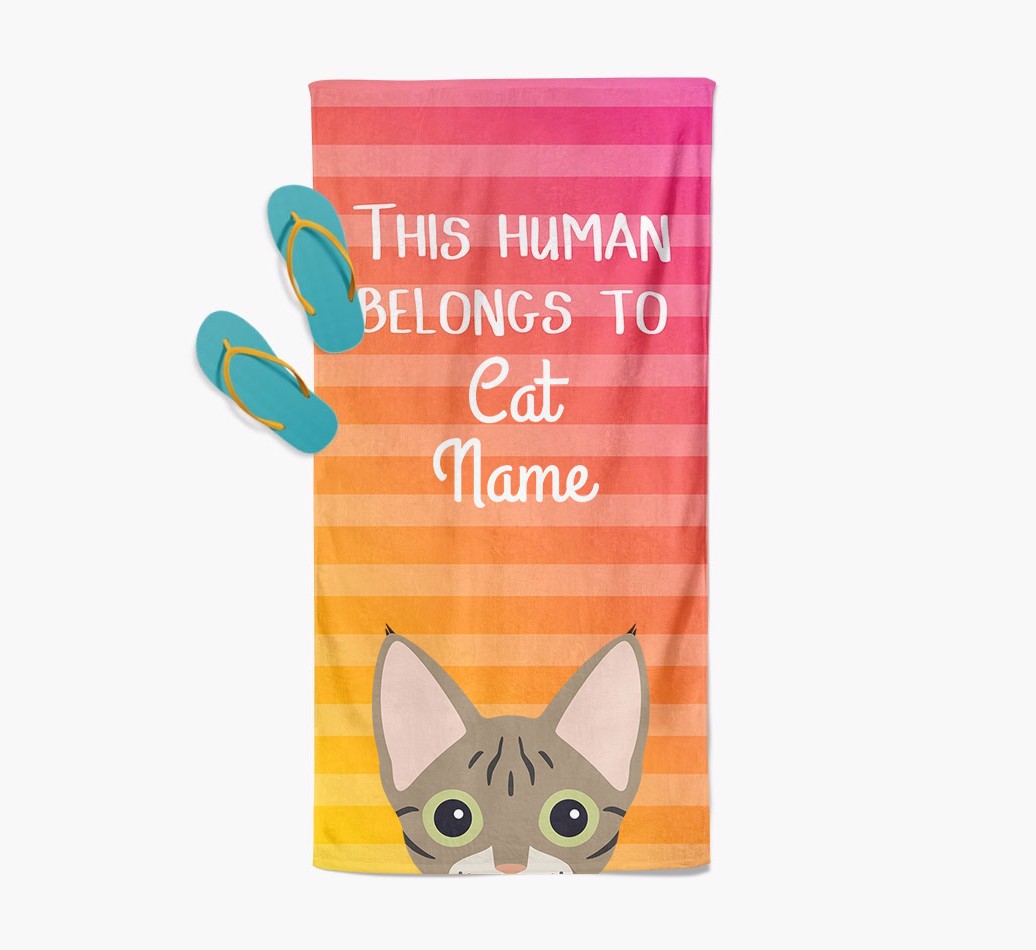 'This Human Belongs to...' - Personalised {breedFullName} Towel | Yappy.com