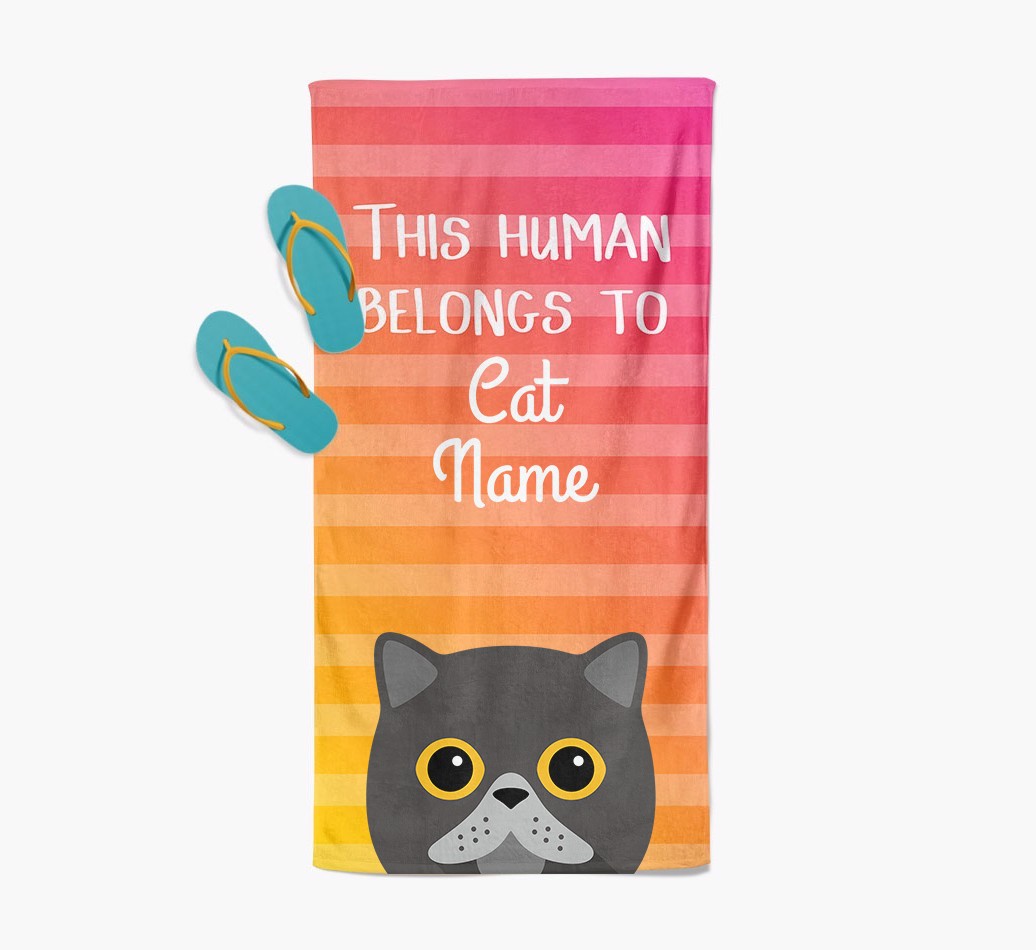 'This Human Belongs to...' - Personalised {breedFullName} Towel | Yappy.com