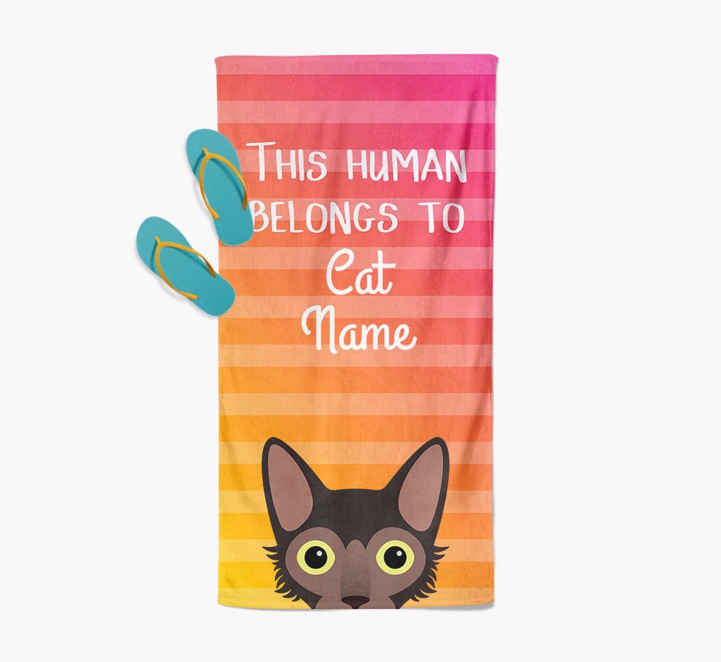 'This Human Belongs to...' - Personalised {breedFullName} Towel | Yappy.com