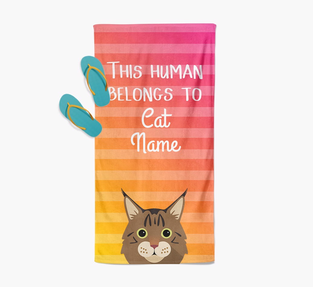 'This Human Belongs to...' - Personalised {breedFullName} Towel | Yappy.com