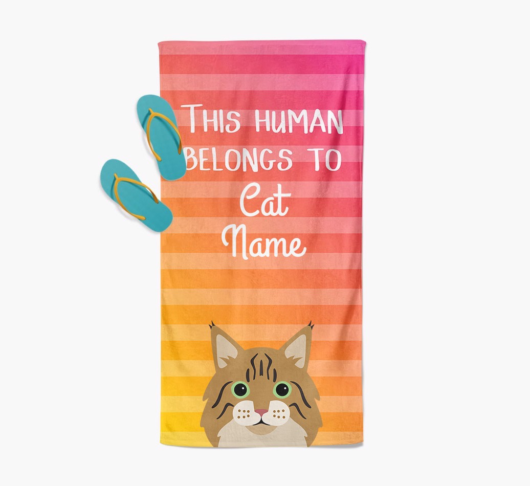 'This Human Belongs to...' - Personalised {breedFullName} Towel | Yappy.com
