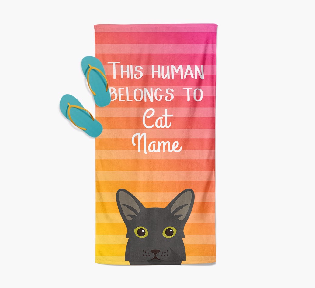 'This Human Belongs to...' - Personalised {breedFullName} Towel | Yappy.com