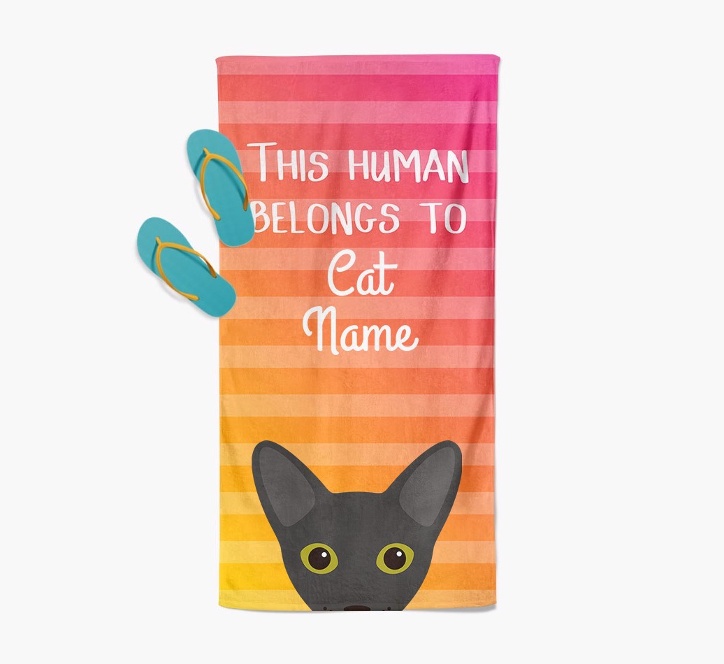 'This Human Belongs to...' - Personalised {breedFullName} Towel | Yappy.com