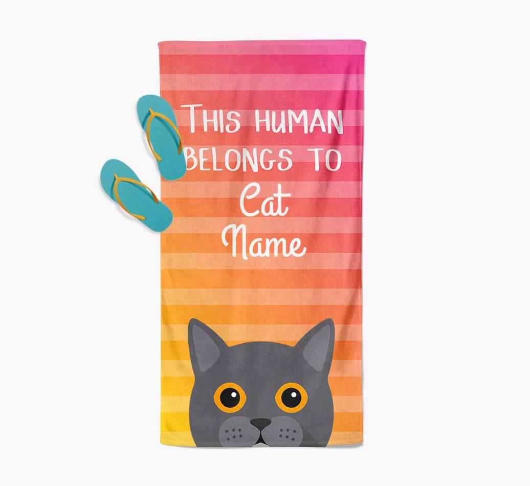 'This Human Belongs to...' - Personalized {breedFullName} Towel | Yappy.com