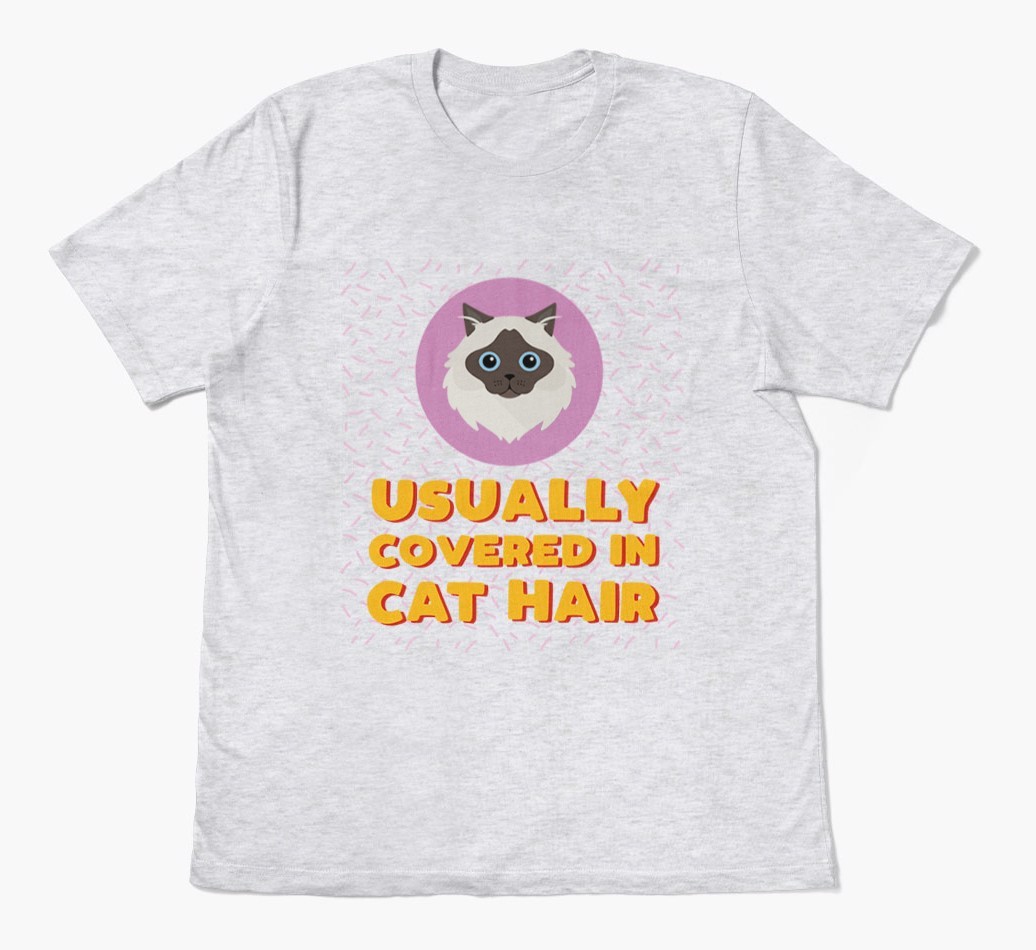 ‘Covered In Cat Hair' - Personalised {breedFullName} T-Shirt