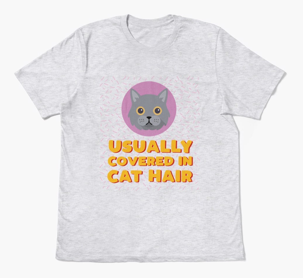 ‘Covered In Cat Hair' - Personalised {breedFullName} T-Shirt
