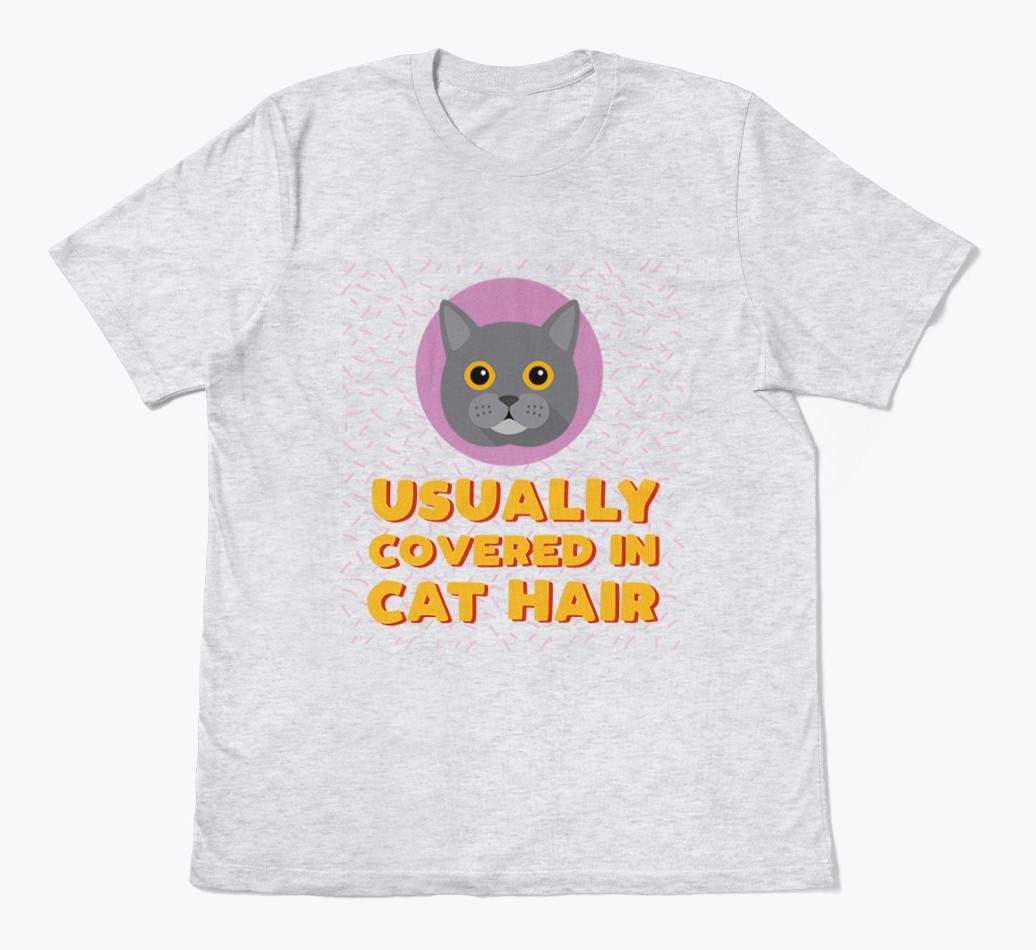 ‘Covered In Cat Hair' - Personalised {breedFullName} T-Shirt