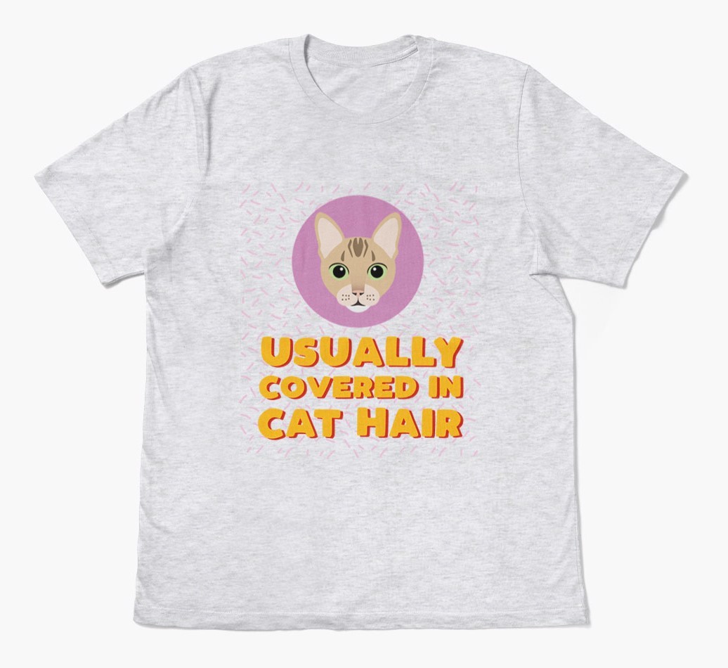 ‘Covered In Cat Hair' - Personalised {breedFullName} T-Shirt