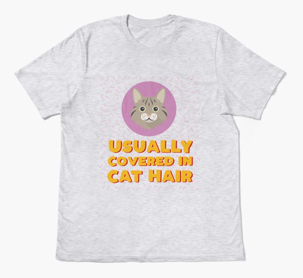‘Covered In Cat Hair' - Personalised {breedFullName} T-Shirt