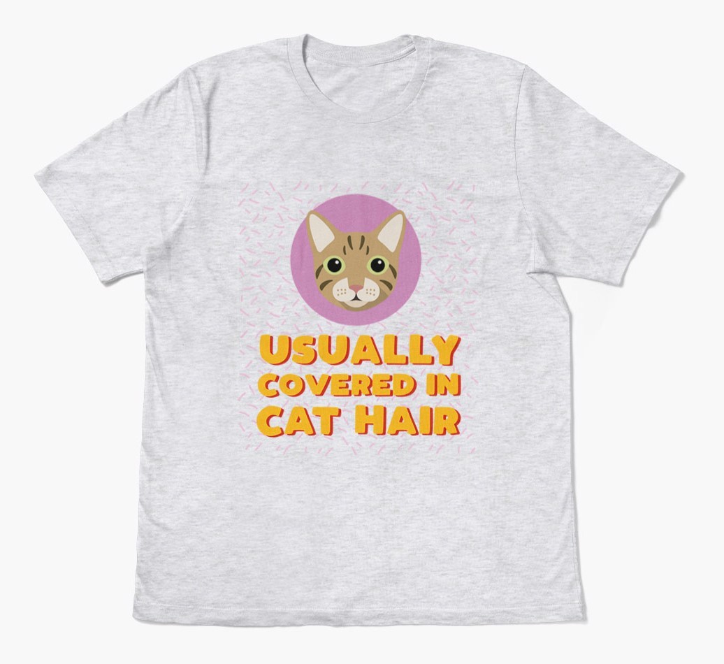 ‘Covered In Cat Hair' - Personalised {breedFullName} T-Shirt