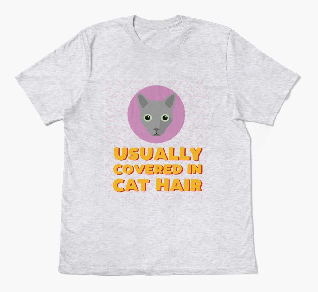 ‘Covered In Cat Hair' - Personalised {breedFullName} T-Shirt