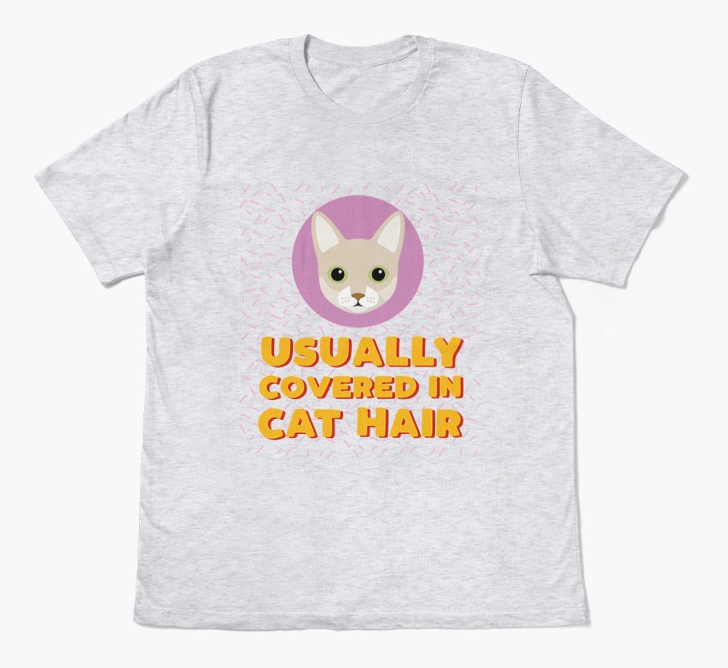 ‘Covered In Cat Hair' - Personalised {breedFullName} T-Shirt