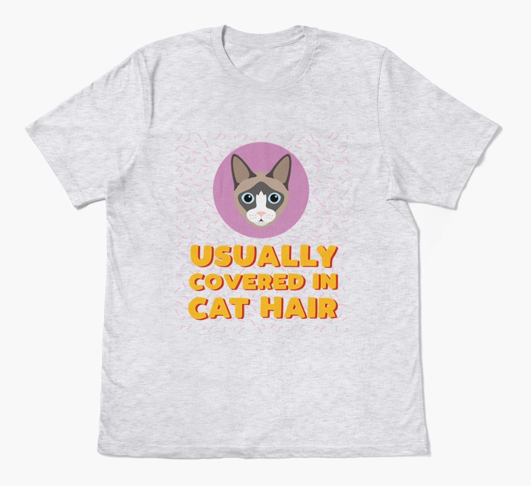 ‘Covered In Cat Hair' - Personalised {breedFullName} T-Shirt