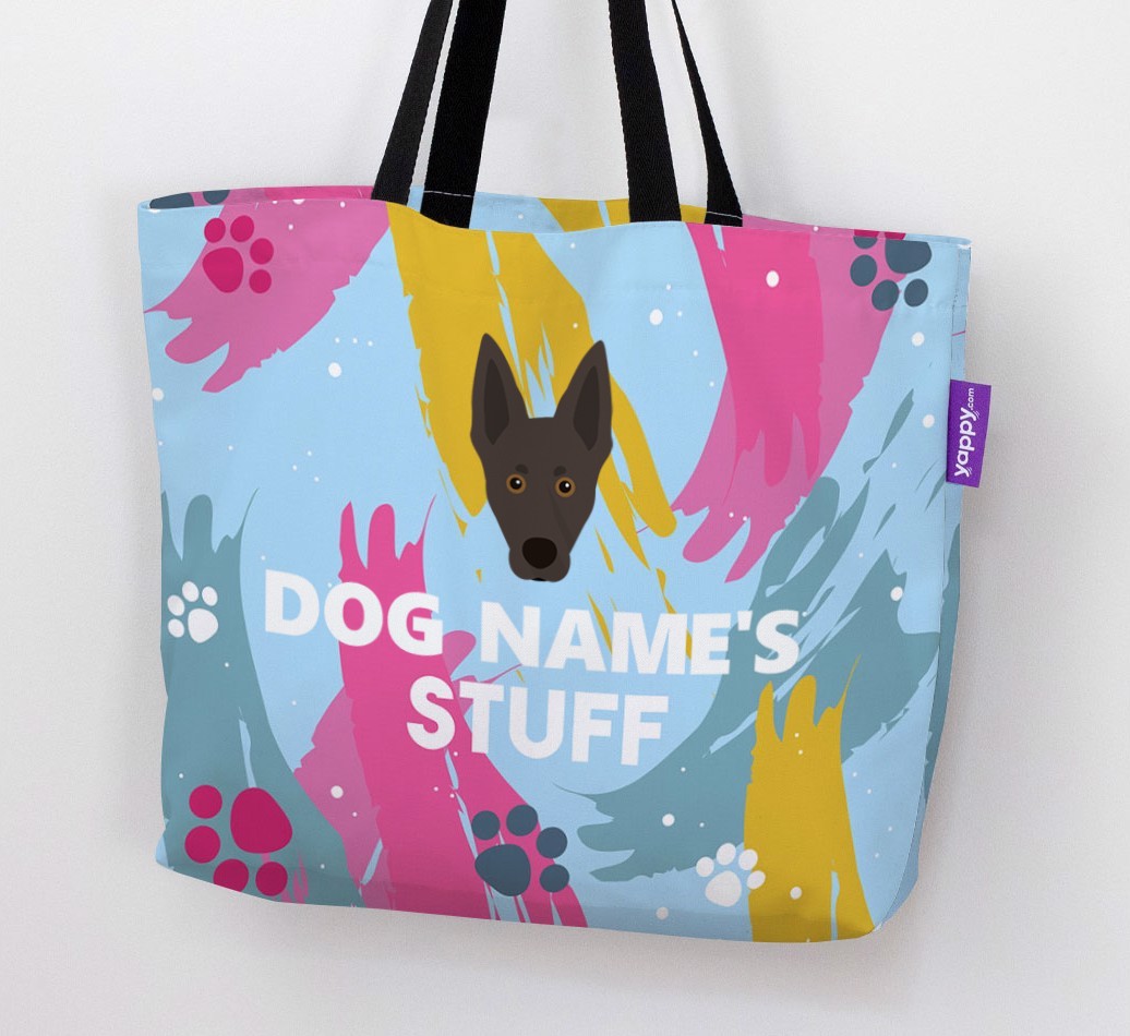 Paint Splatter: Personalised {breedFullName} Canvas Bag