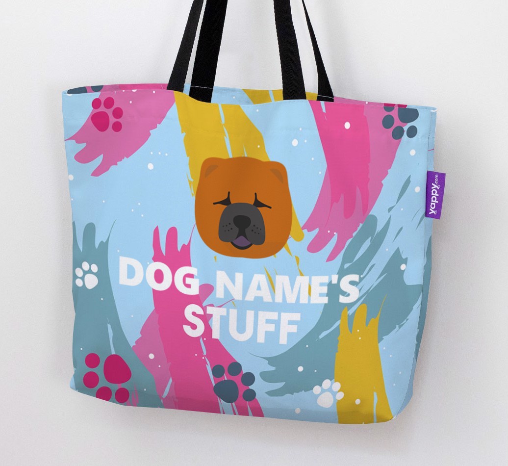 Paint Splatter: Personalised {breedFullName} Canvas Bag