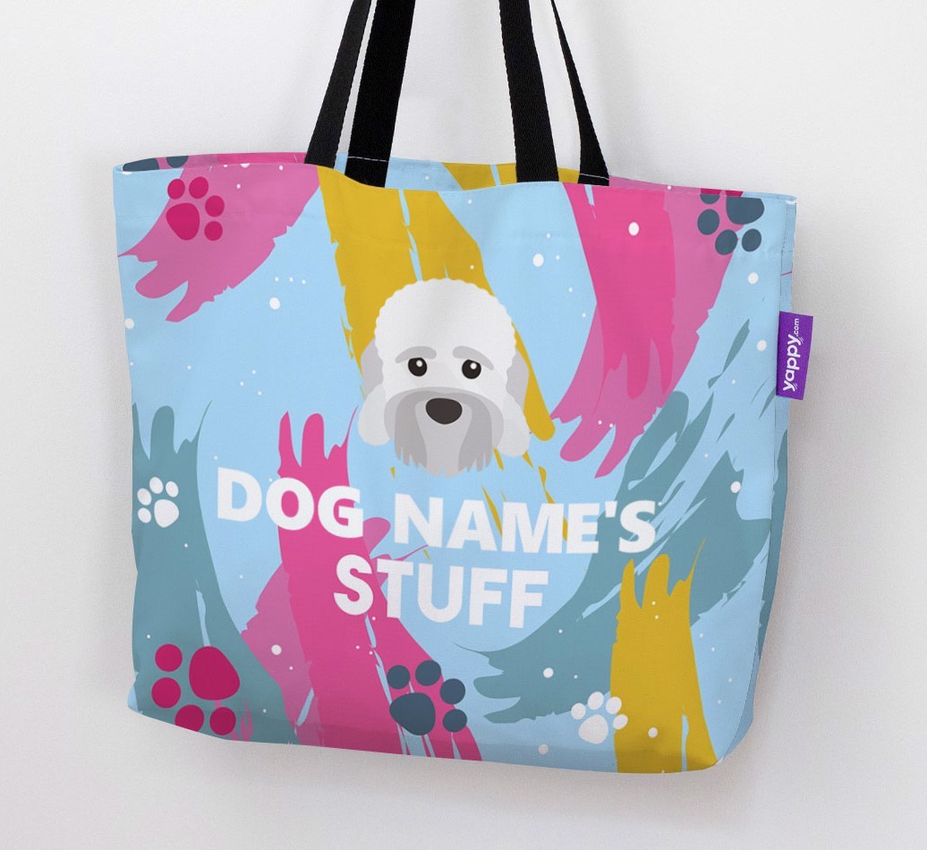 Paint Splatter: Personalised {breedFullName} Canvas Bag