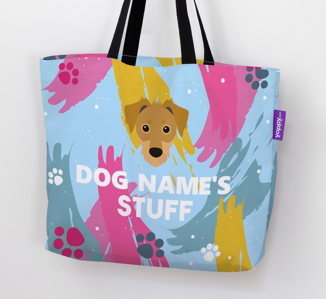 Paint Splatter: Personalised {breedFullName} Canvas Bag