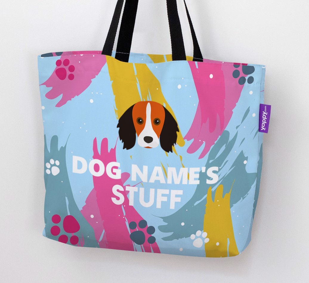 Paint Splatter: Personalised {breedFullName} Canvas Bag