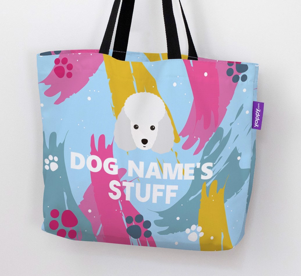 Paint Splatter: Personalised {breedFullName} Canvas Bag
