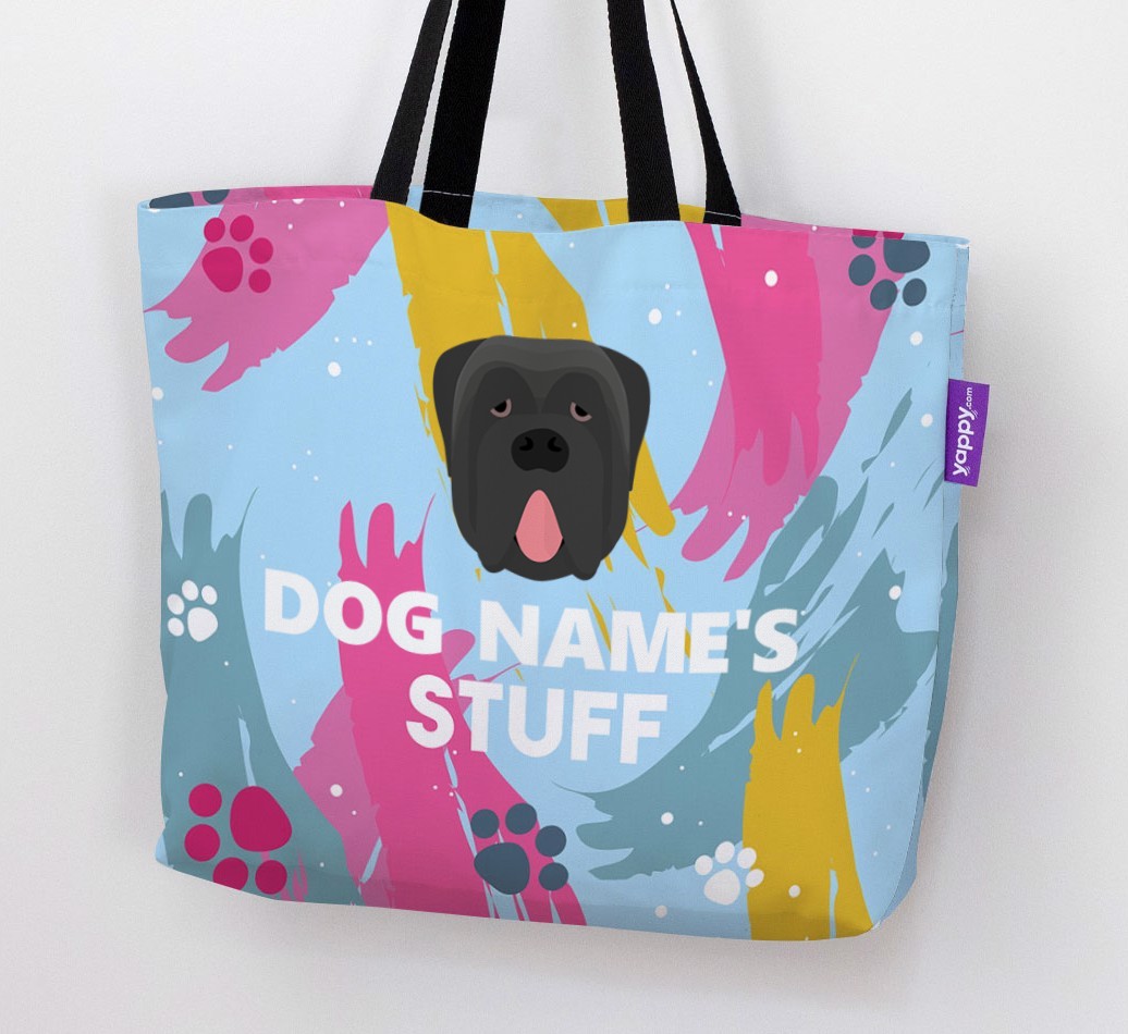 Paint Splatter: Personalised {breedFullName} Canvas Bag