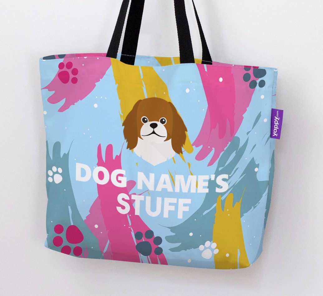 Paint Splatter: Personalized {breedFullName} Canvas Bag
