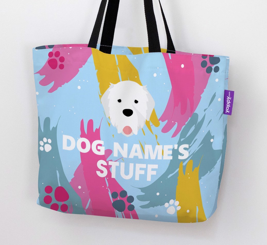 Paint Splatter: Personalised {breedFullName} Canvas Bag