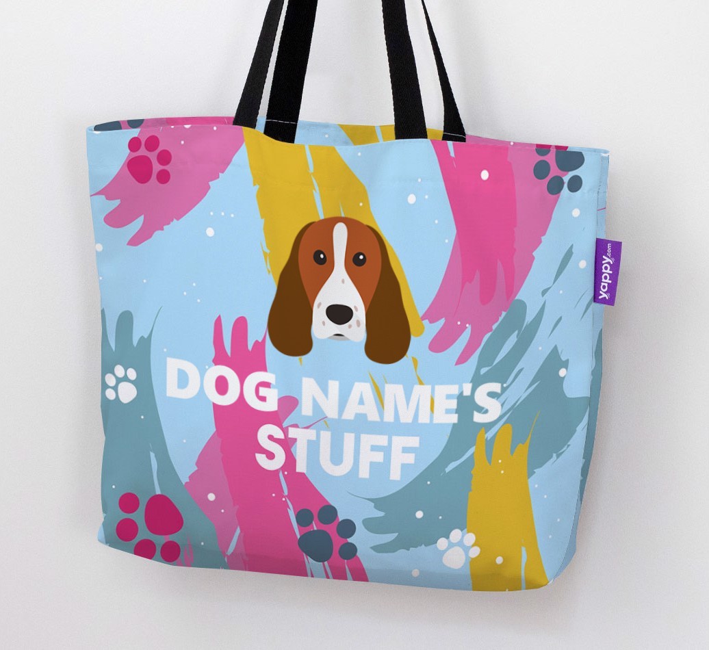 Paint Splatter: Personalised {breedFullName} Canvas Bag