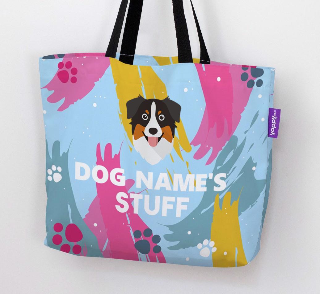 Paint Splatter: Personalized {breedFullName} Canvas Bag