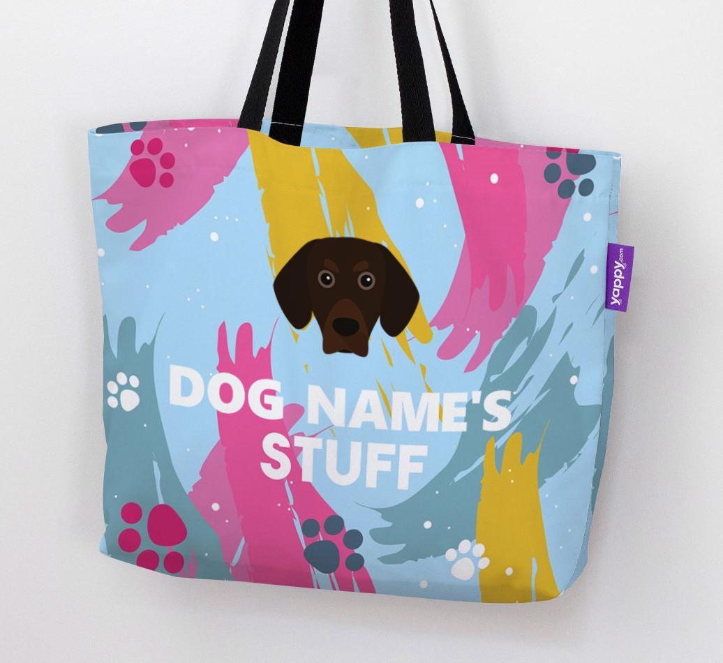 Paint Splatter: Personalized {breedFullName} Canvas Bag