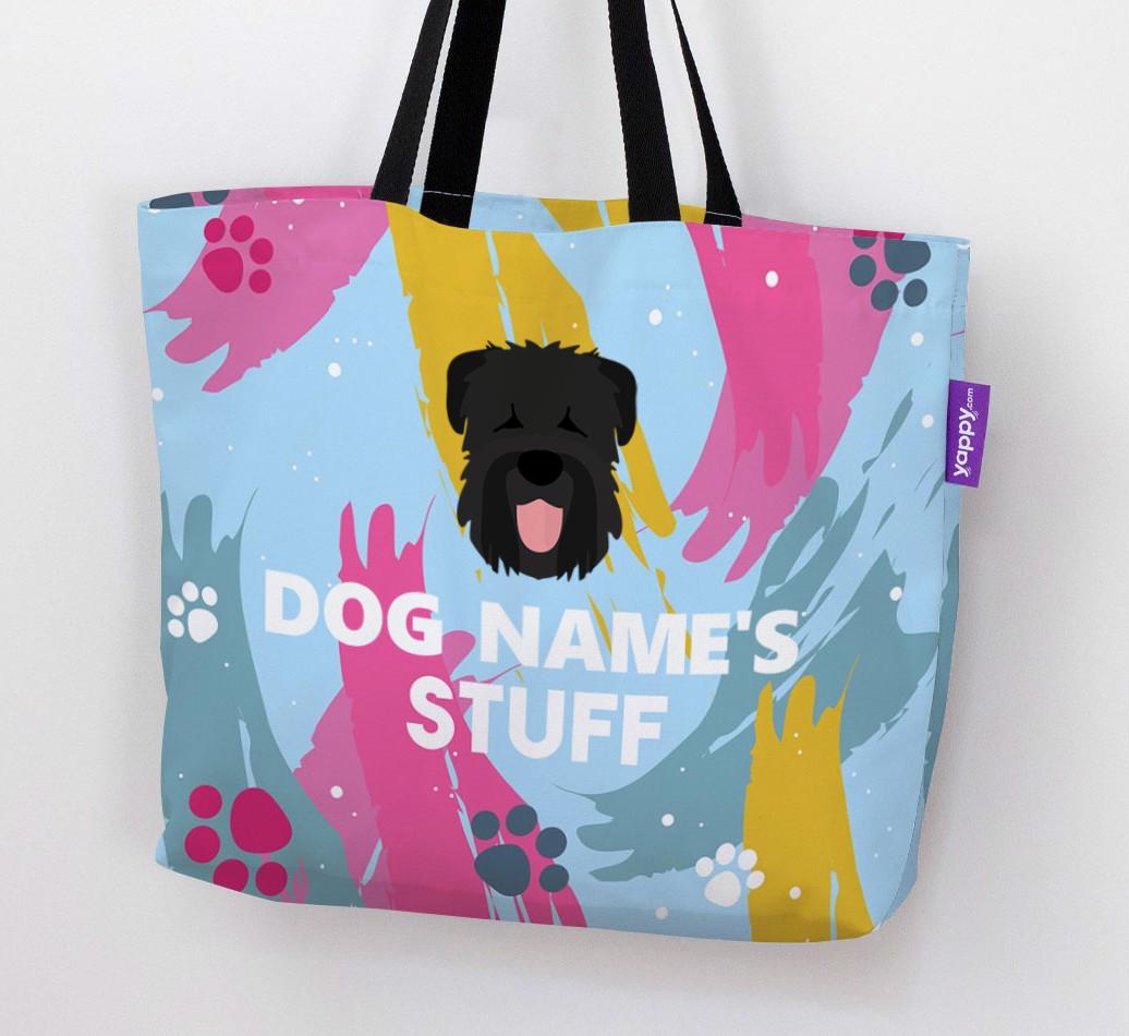 Paint Splatter: Personalized {breedFullName} Canvas Bag