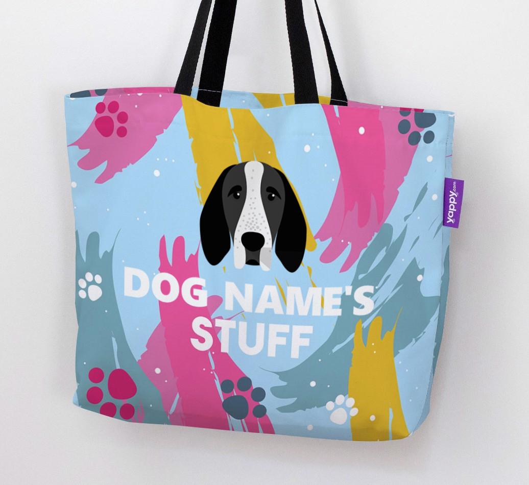 Paint Splatter: Personalised {breedFullName} Canvas Bag