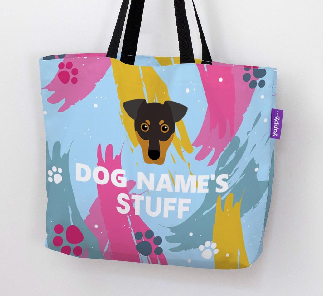 Paint Splatter: Personalized {breedFullName} Canvas Bag