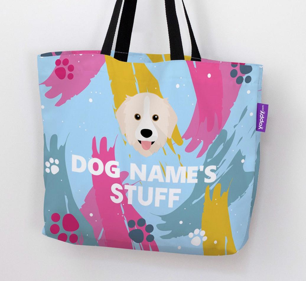 Paint Splatter: Personalized {breedFullName} Canvas Bag