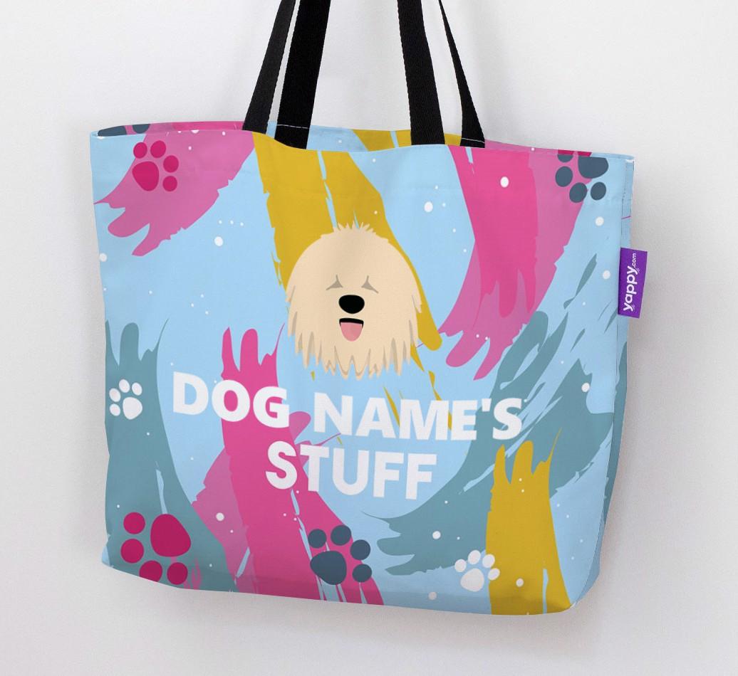 Paint Splatter: Personalized {breedFullName} Canvas Bag