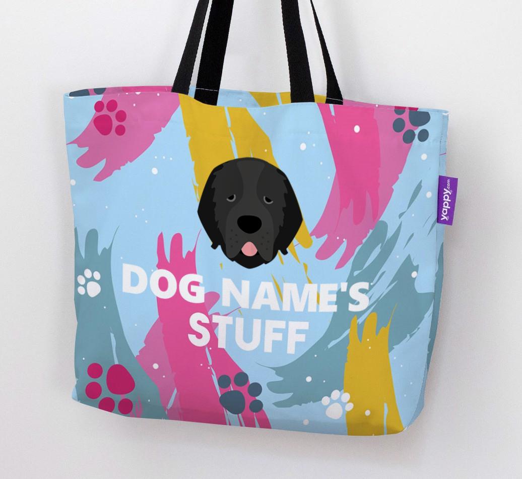 Paint Splatter: Personalized {breedFullName} Canvas Bag