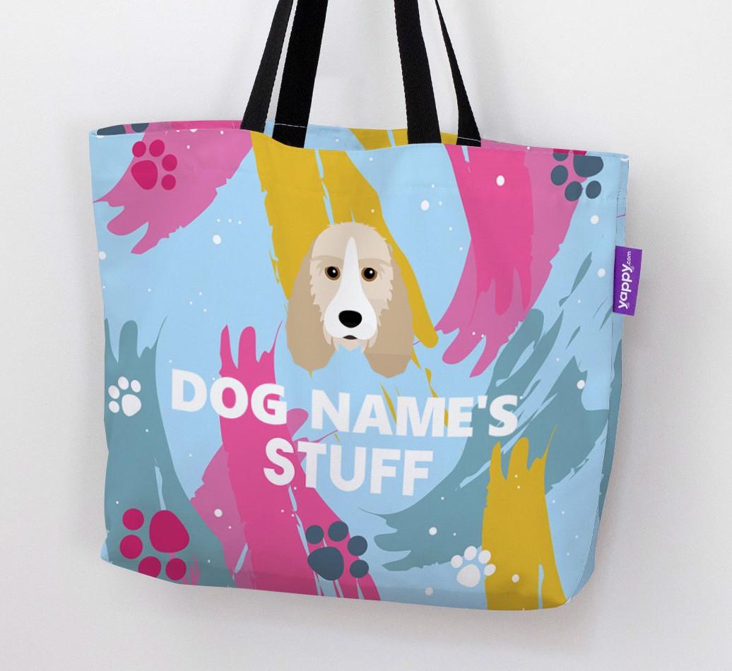 Paint Splatter: Personalized {breedFullName} Canvas Bag